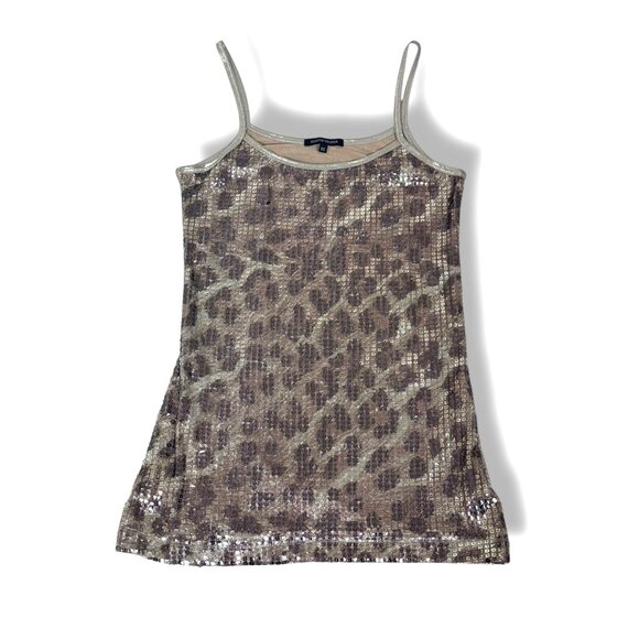Boston‎ Proper Leopard Animal Print Sequins Metallic Tank Top Size XS Shirt - Picture 1 of 7